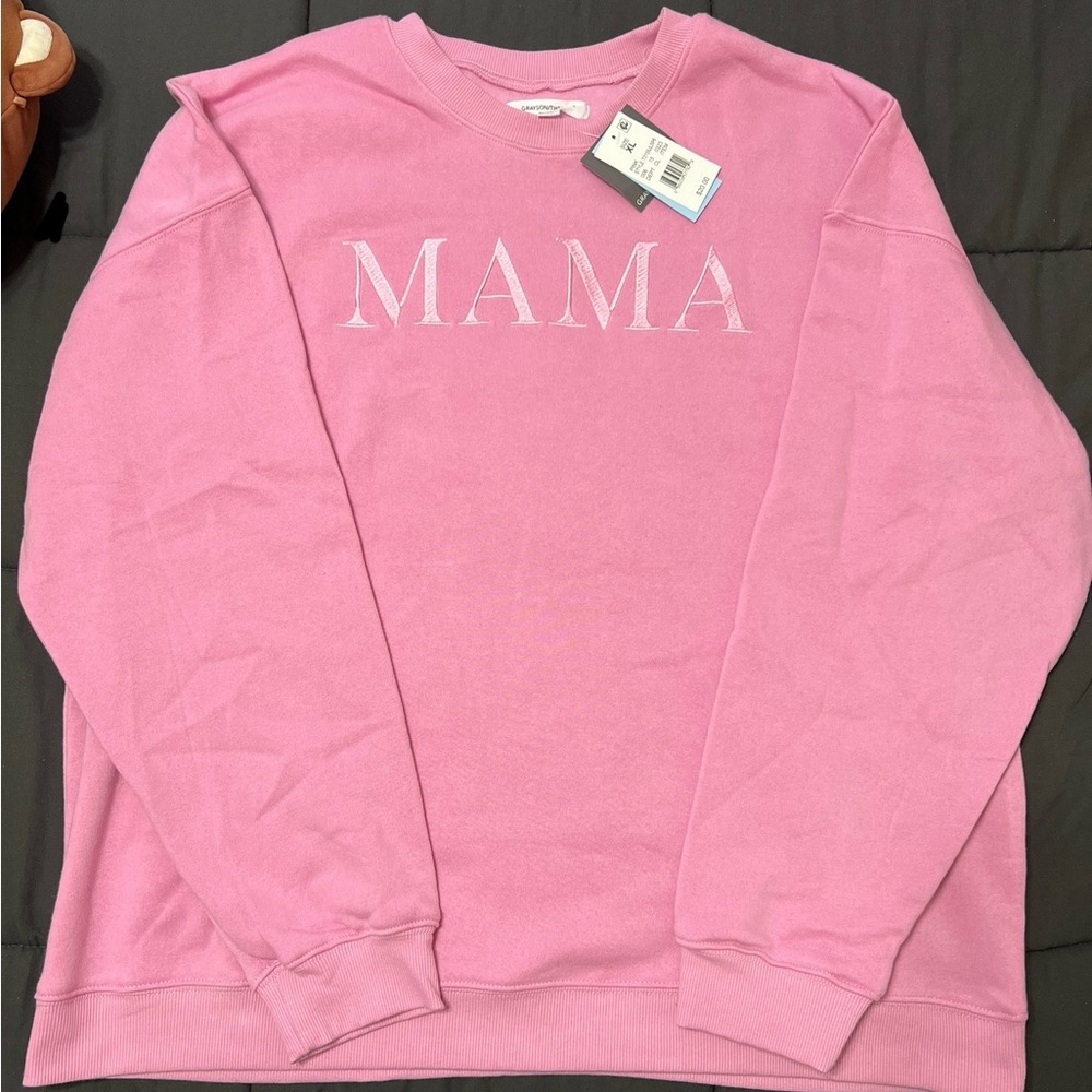 SOLD!(On Mercari)Grayson/ThreadsTarget Women's Mama Graphic Sweatshirt Pink NEW